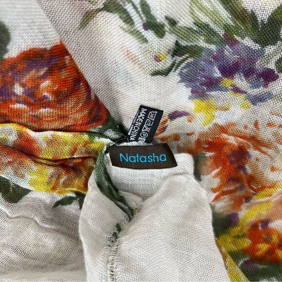 Natasha Silk and Floral Infinity Scarf - Picture 3 of 3